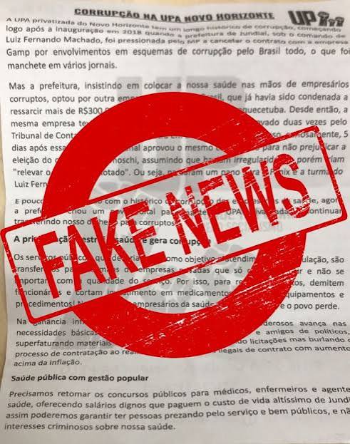 A imagem transmite não a fake news